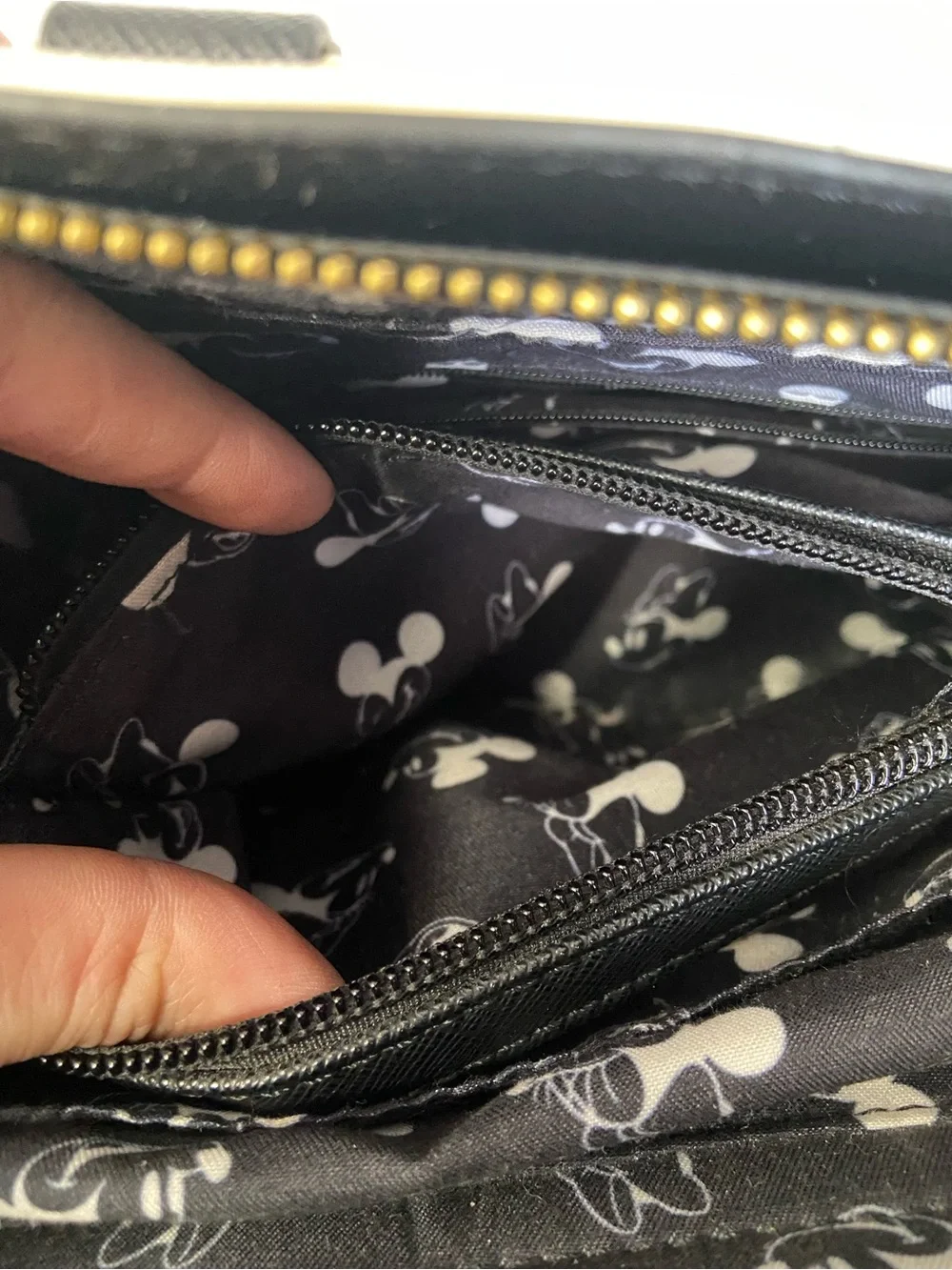 Loungefly Black and White Mickey & Minnie Satchel